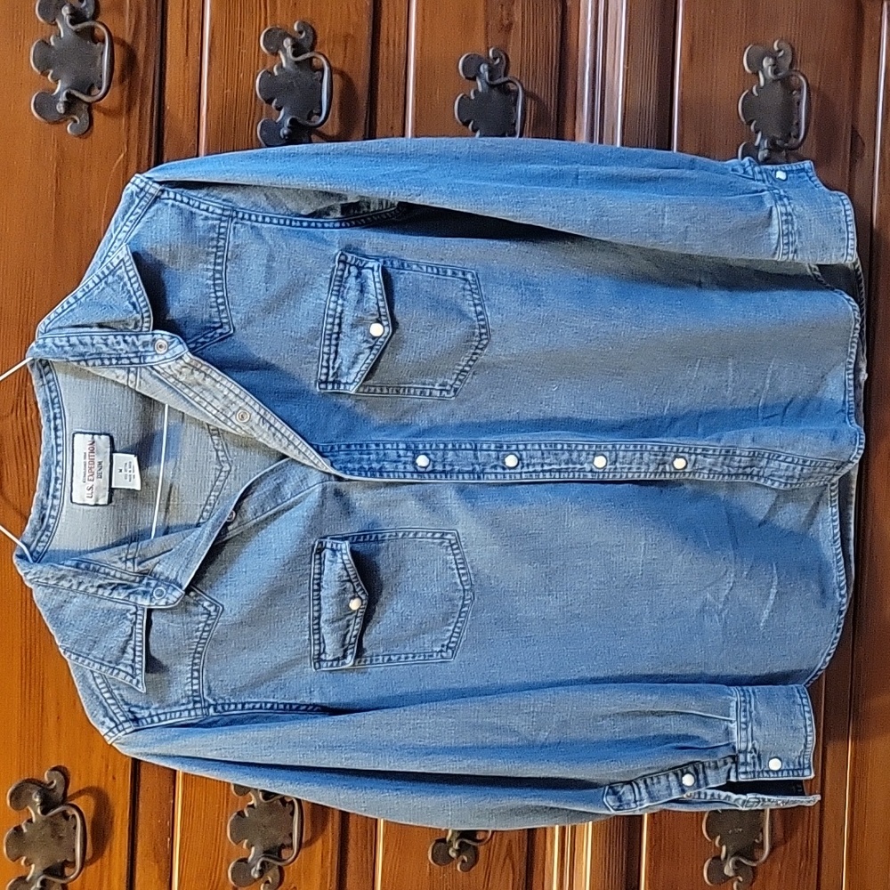 Mens long sleeve Jean shirt